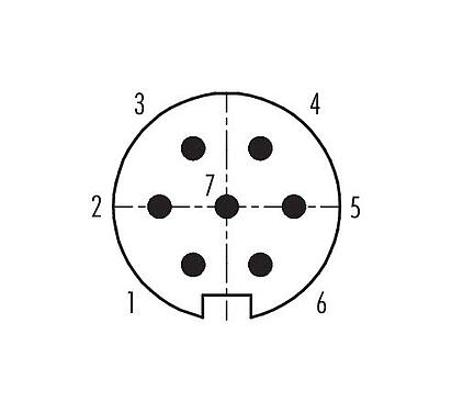 Contactconfiguratie (aansluitzijde) 99 4825 00 07 - Push Pull Kabelstekker, aantal polen: 7, 4,0-8,0 mm, schermbaar, soldeer, IP67