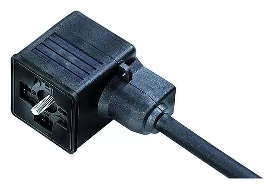 插图 31 5235 300 000 - 电磁阀插座, 极数: 3+PE, 非屏蔽, 预铸电缆, IP67, PUR, 黑色, 3m