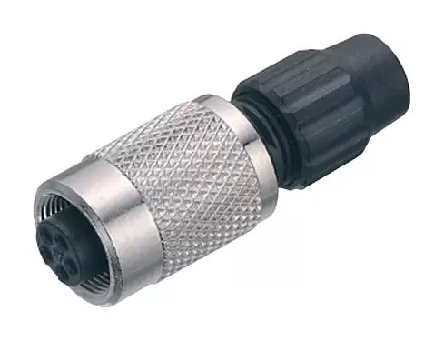 插图 99 0080 100 04 - M9 直头孔头电缆连接器, 极数: 4, 3.0-4.0mm, 非屏蔽, 焊接, IP40