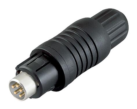 Illustration Push Pull Male cable connector, Contacts: 4, 3.5-5.0 mm, shieldable, solder, IP67