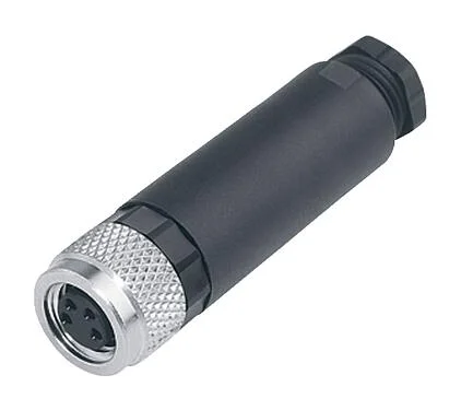 Illustration M8 Female cable connector, Contacts: 3, 3.5-5.0 mm, unshielded, screw clamp, IP67, UL 2238