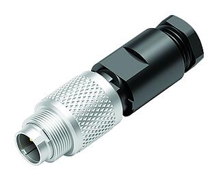 M9 Male cable connector, Contacts: 2, 3.5-5.0 mm, unshielded, solder, IP67