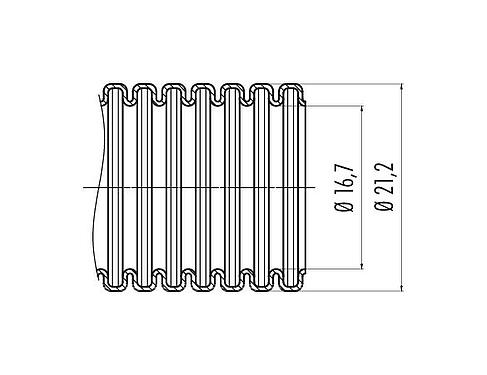 Scale drawing 08 0071 050 000 - Protective hose for Bayonet HEC