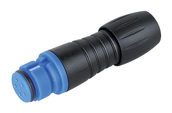 Illustration Snap-In Female cable connector, Contacts: 3, 3.5-5.0 mm, unshielded, solder, IP67, UL 2238