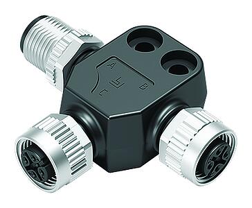 Automation Technology - Sensors and Actuators--Twin distributors, T-distributor, male connector - 2 female connector_765_M12_T_D_SD_79-5255-190-05