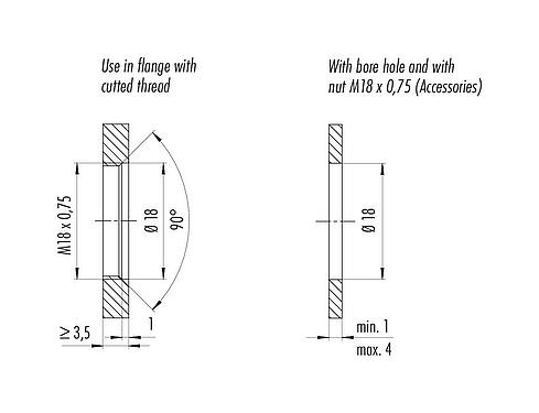 安装说明 M16 直头孔头电缆连接器, 极数: 8, 5.5-9.0mm, 可接屏蔽, IDC, IP67
