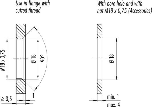 安装说明 M16 直头孔头电缆连接器, 极数: 8, 5.5-9.0mm, 可接屏蔽, IDC, IP67