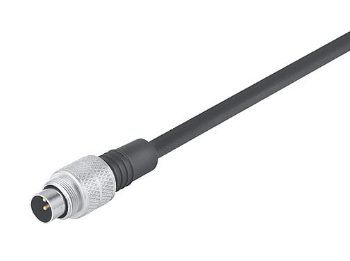 3D View 79 1461 215 08 - M9 Male cable connector, Contacts: 8, unshielded, moulded on the cable, IP67, PUR, black, 8 x 0.14 mm², 5 m