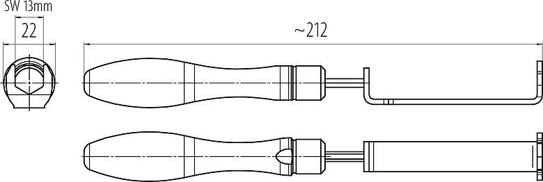 Scale drawing Mounting wrench