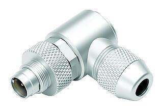 M9 Male angled connector, Contacts: 4, 3.5-5.0 mm, shieldable, solder, IP67