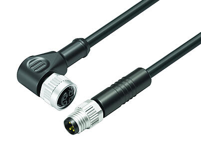 自动化技术.传感器和执行器--针头电缆连接器 - 孔头弯角电缆连接器 M12x1_VL_WDM12-77-3434_KSM8-3405-50004_black