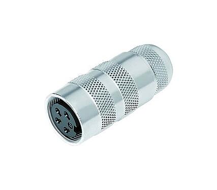 Illustration M16 Female cable connector, Contacts: 4 (04-a), 4.0-8.0 mm, unshielded, crimping (Crimp contacts must be ordered separately), IP67, UL 2238, Short version