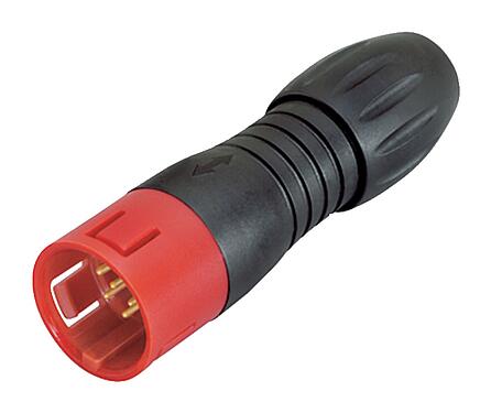 Illustration Snap-In Male cable connector, Contacts: 5, 4.0-6.0 mm, unshielded, solder, IP67, UL 2238, VDE