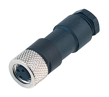 Illustration M8 Female cable connector, Contacts: 4, 3.5-5.0 mm, unshielded, solder, IP67, UL 2238
