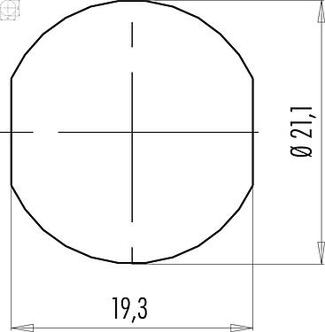 安装说明 Push Pull 针头法兰座, 极数: 7, 非屏蔽, 焊接, IP67, M21x1,0, 後壁安裝