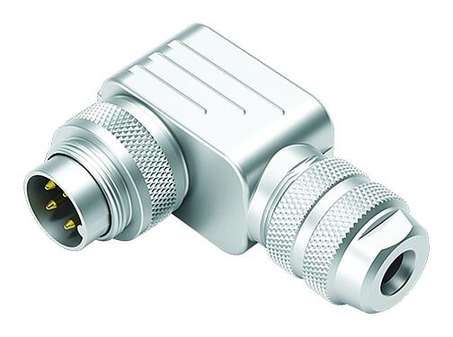 Illustration M16 Male angled connector, Contacts: 14 (14-b), 4.0-6.0 mm, shieldable, solder, IP67, UL 2238