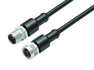 Automation Technology - Sensors and Actuators--Connecting cable male cable connector - female cable connector_VL_KSM12-77-3429_KDM12-3430-50005_black