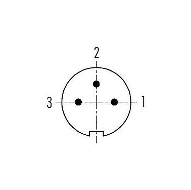 联系安排 (外掛程式側) 卡扣式 直头针头电缆连接器, 极数: 3, 4.0-5.0mm, 非屏蔽, 焊接, IP40