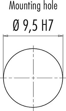 Assembly instructions / Panel cut-out M12 Male receptacle, Contacts: 4, unshielded, solder, IP67