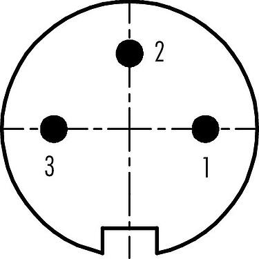 联系安排 (外掛程式側) M16 弯角针头电缆连接器, 极数: 3 (03-a), 4.0-6.0mm, 非屏蔽, 焊接, IP40