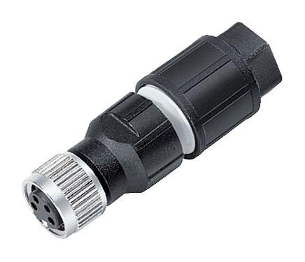 插图 M8 直头孔头电缆连接器, 极数: 3, 2.5-5.0mm, 非屏蔽, IDC, IP67, UL