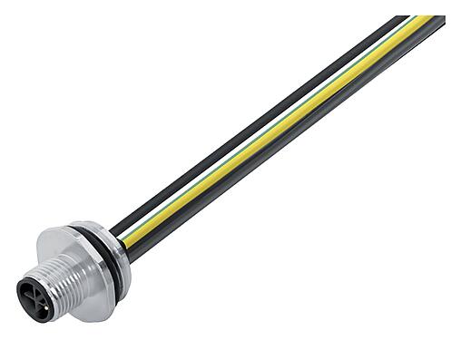 Illustration 76 0441 0136 00034-0200 - M12 Male panel mount connector, Contacts: 4, unshielded, single wires, IP68, UL 2238, M20x1.5