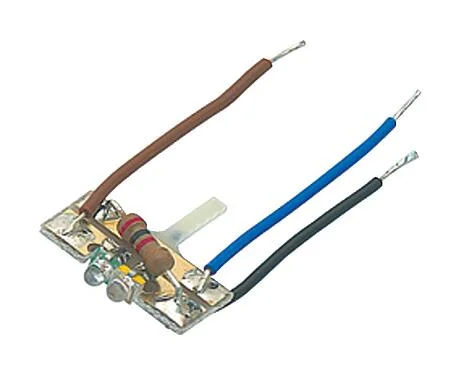 Illustration PCB with LED, ROHS compliant