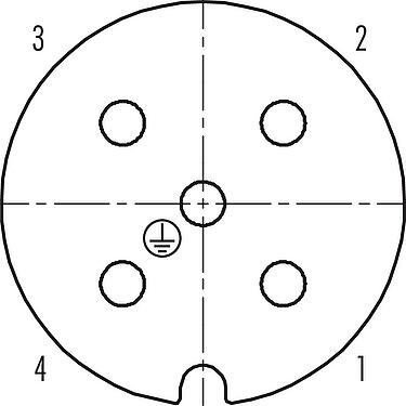联系安排 (外掛程式側) RD30 弯角孔头电缆连接器, 极数: 4+PE, 14.0-18.0mm, 非屏蔽, 螺钉接线, IP65, ESTI+, VDE