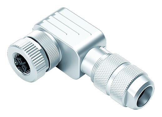 插图 99 1434 820 04 - M12 弯角孔头电缆连接器, 极数: 4, 5.0-8.0mm, 可接屏蔽, 压接（压接触点必须单独订购）, IP67, UL