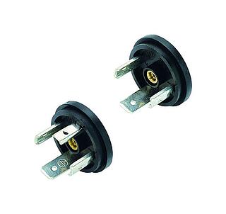 Male power connector, Contacts: 3+PE, unshielded, solder, IP40 without seal, UL, ESTI+, VDE