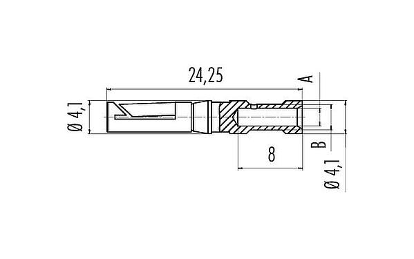 Scale drawing Crimpcontact