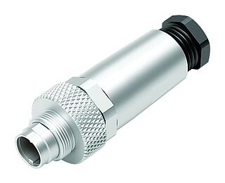 M9 Male cable connector, Contacts: 3, 3.5-5.0 mm, shieldable, solder, IP67, with shielding cuff