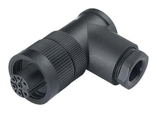 插图 99 4202 215 07 - RD24 弯角孔头电缆连接器, 极数: 6+PE, 10.0-12.0mm, 非屏蔽, 压接（压接触点必须单独订购）, IP67, UL, ESTI+, VDE, PG 13.5