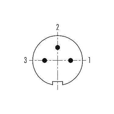 联系安排 (外掛程式側) 09 4907 025 03 - Push Pull 针头法兰座, 极数: 3, 非屏蔽, 焊接, IP40