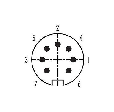 联系安排 (外掛程式側) 99 0681 70 07 - 卡扣式 弯角针头电缆连接器, 极数: 7, 4.0-6.0mm, 非屏蔽, 焊接, IP40