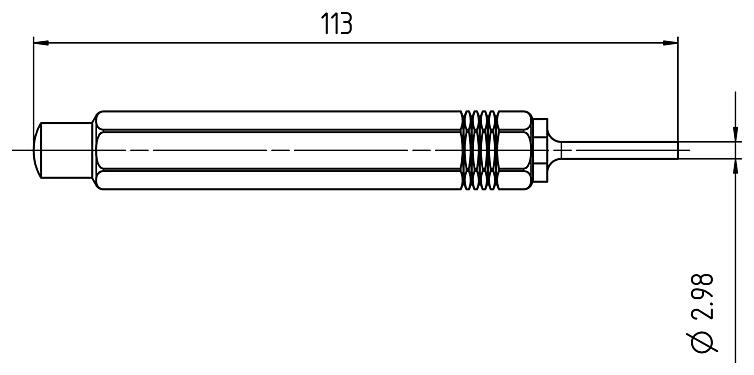 Scale drawing 66 0004 001 - RD24 / bayonet HEC / M12-A/B/D - release tool for signal contact; series 692/693/696/713/715/763/766/813/814/815/825/866/876