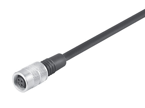 插图 79 1456 215 05 - M9 直头孔头电缆连接器, 极数: 5, 非屏蔽, 预铸电缆, IP67, PUR, 黑色, 5x0.25mm², 5m