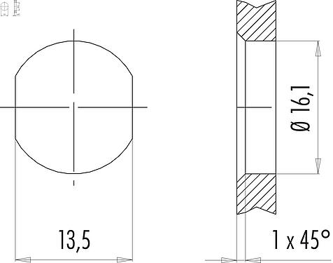 安装说明 09 3782 95 08 - M12 孔头法兰座, 极数: 8, 可接屏蔽, THT, IP67, UL, M16x1.5