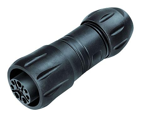 Illustration Bayonet Female cable connector, Contacts: 12, 7.0-13.0 mm, unshielded, crimping (Crimp contacts must be ordered separately), IP68/IP69K, UL 2238, VDE, UV resistant