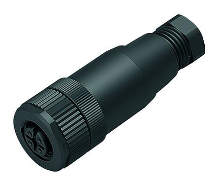 Illustration M12 Female cable connector, Contacts: 5, 4.0-6.0 mm, unshielded, screw clamp, IP67, UL 2238