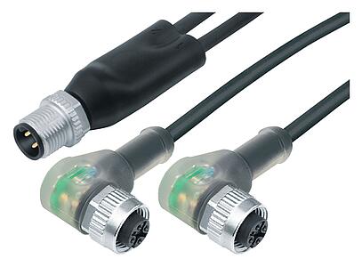 Automation Technology - Sensors and Actuators--Male duo connector - 2 female angled connector_765_0_22_DG_SK
