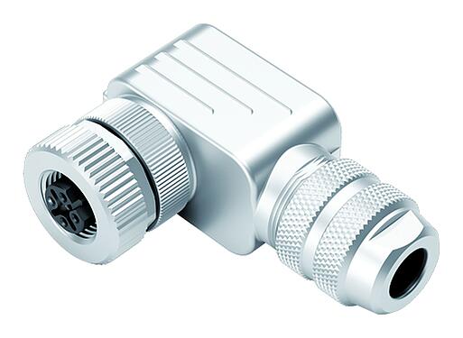 Illustration M12 Female angled connector, Contacts: 5, 6.5-8.5 mm, shieldable, screw clamp, IP67, UL 2238