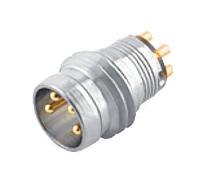 Illustration M8 Male receptacle, Contacts: 4, unshielded, THT, IP67, Front mounting