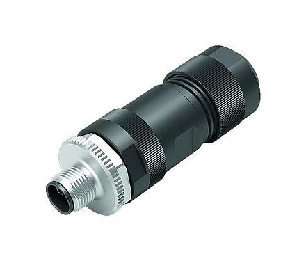 插图 M12 直头针头电缆连接器, 极数: 4, 8.0-13.0mm, 非屏蔽, 螺钉接线, IP67, UL 2238, M12x1.0