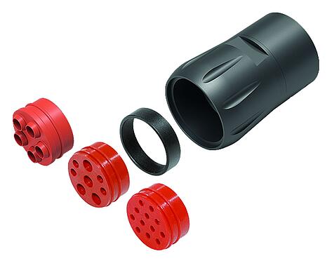 Illustration Bayonet Screwing for tube, without thrust ring, for contacts 4+3+PE, without thrust ring