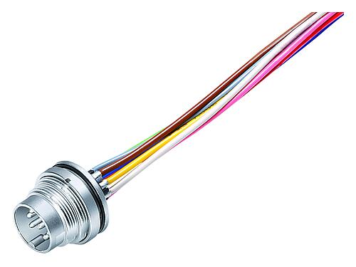 Illustration 09 0173 782 08 - M16 Male panel mount connector, Contacts: 8 (08-a), unshielded, single wires, IP68, UL, AISG compliant, Front mounting