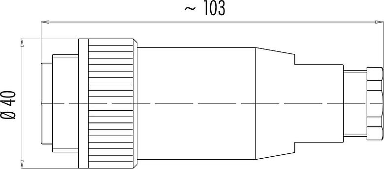 比例图 RD30 直头针头电缆连接器, 极数: 24, 12.0-14.0mm, 非屏蔽, 焊接, IP65