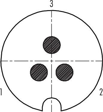 联系安排 (外掛程式側) M25 直头针头电缆连接器, 极数: 3, 5.0-8.0mm, 可接屏蔽, 焊接, IP40