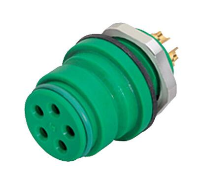 Illustration 99 9116 70 05 - Snap-In Female panel mount connector, Contacts: 5, unshielded, solder, IP67, VDE