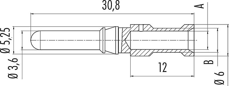 Scale drawing Crimpcontact